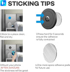 Sticky Magnetic Phone Mount Compatible with Magsafe 16 15 14 13 12 Pro Max Mini Car Mount and Wall Mount Soft Silicone Front