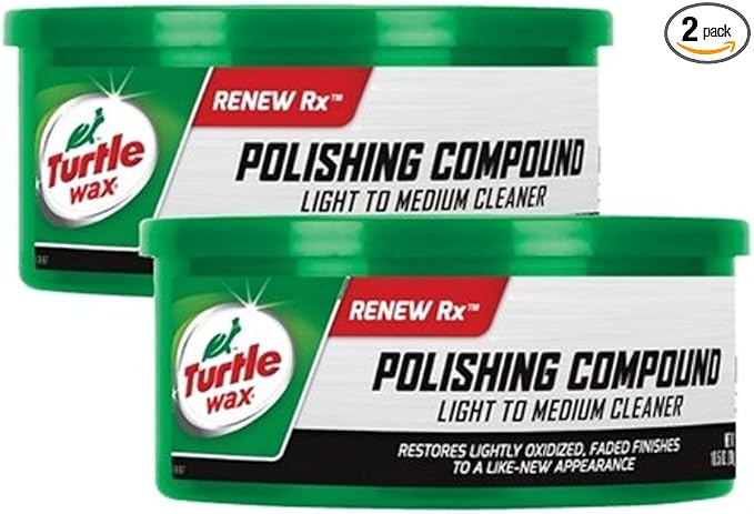 TURTLE WAX Polishing Compound Light to Medium Cleaner 10.5oz 2-pack