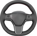 MEWANT Tesla Model 3/Model Y Hand Stitched Steering Wheel Cover for Tesla Model 3 2017-2023 / Model Y 2020-2023 for Tesla Model 3/Y Accessories