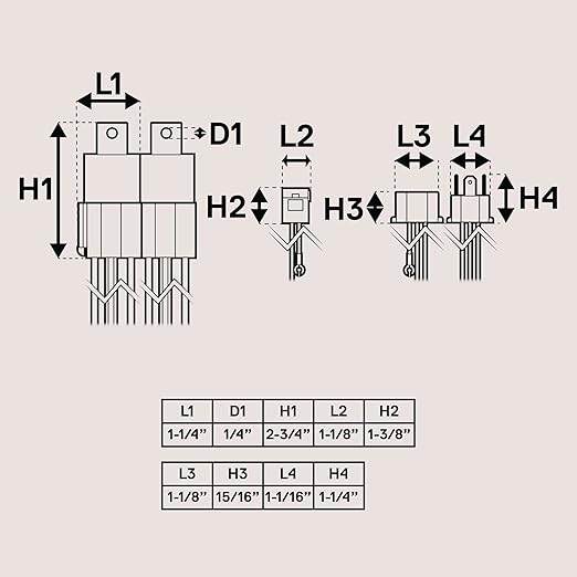 True Mods H6054 H4 LED Headlight Wiring Harness [Negative Switched Conversion] [Fused] Universal H4 Head Light Relay Harness 