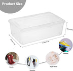 novelinks 6 Quart Clear Plastic Storage Bins with Transparent Lids Stackable Box Craft Storage Organizing Container Sensory B