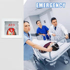 Non Alarmed AED Defibrillator Wall Mounted Storage Cabinet - 14.5'' x 7'' x 13.75'' Steel AED Holder Defibrillator Cabinet fo