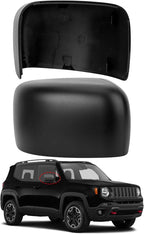 Passenger Side Mirror Cover Replacement for Jeep Renegade 2015 2016 2017 2018 2019 - Right Side Mirror Covers, Rear View Mirrors Cap Accessories Without Lamp, Textured