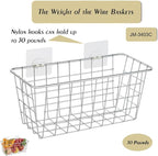 JUNCHU CHERRY 2 Pack Hanging Storage Basket, Bathroom Basket, Household Goods, with Traceless Tape, no Drilling, for Cabinet 