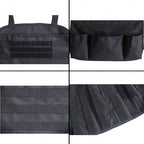 Car Seat Back Organizer, Tactical Molle Nylon Vehicle Panel Universal Fit Car Backseat Cover Protector (Olny Black molle seat organizer)