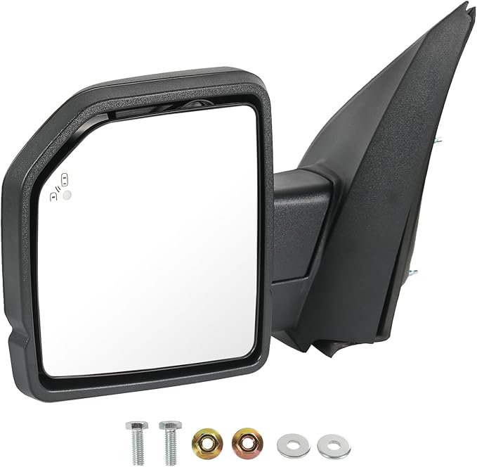 JDMSPEED Left Driver Side View Mirror Compatible with 2015-2020 Ford F150 with Power Glass Heated Puddle Lights Clearnce Lamp