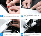 Mandark 2PCS Car Blind Spot Mirror, Rectangle HD Glass Convex Vehicle Rearview Mirror, Wide Angle Adjustible Auto Exterior Blindspot Side View Mirror, Universal for SUV, Sedan, Truck (Black)