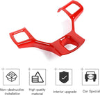 CheroCar for Dodge RAM Steering Wheel Cover Trim Interior Decoration Accessories for 2010-2017 Dodge RAM (Red)