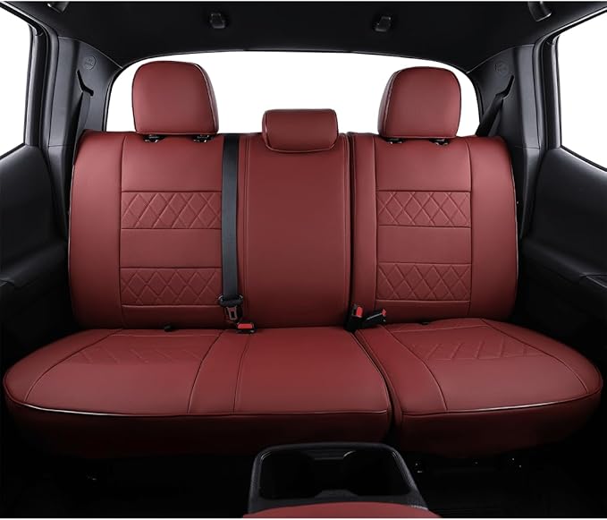 EKR Custom Fit Tacoma Car Seat Covers for Select Toyota Tacoma 2016 2017 2018 2019 2020 2021 2022 2023 Access Cab - Full Set,
