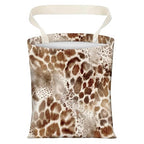 Cute Car Trash Can, Hanging Canvas Car Back Seat Organizer and Storage Bag, Funny Car Trash Bag For Travelling, Outdoor Cute Brown Leopard Pattern