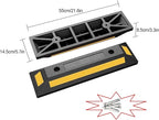 Garage Parking Aid Heavy Duty Rubber Wheel Stop with Reflective Yellow Tape for Parking Stopper for Garage and Various Car Parking Facilities Accessories