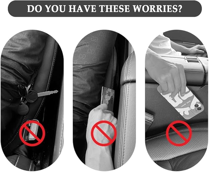 Car Seat Gap Filler,Super Flexible Car Side Seat Gap Filler Car Accessories for Women & Men,Universal CCar Organizer Between Seats for Tightly Filling Seat Gaps(Brown/2PCS)
