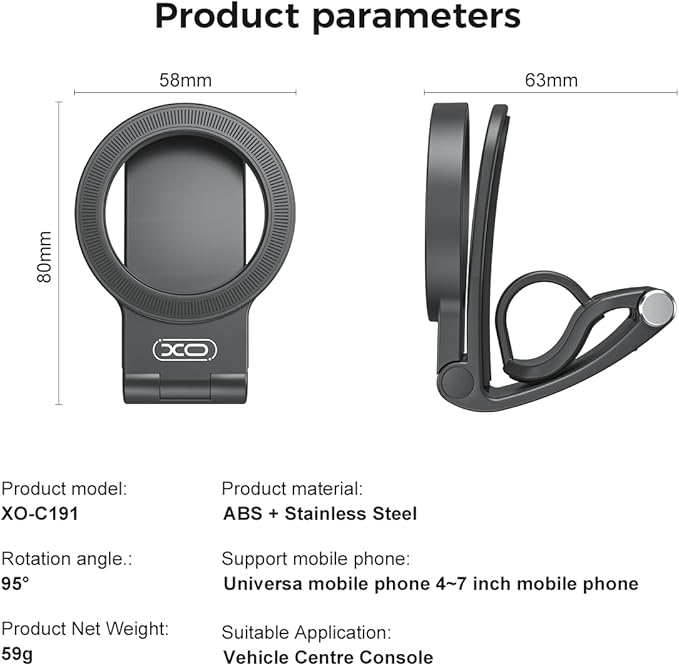 Magnetic Phone Holder for Car,Strong Non-Slip Car Phone Mount, Hands-Free Navigation for Car,Phone Holder for Car/Desk, Compatible with iPhone/Samsung and All Smartphones