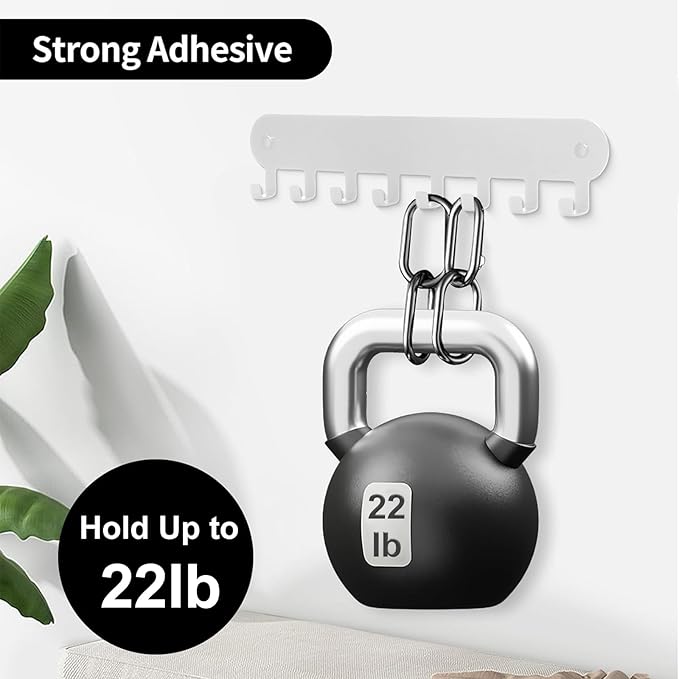 2 Pack Key Holder Wall Mount, Wall Mount Key Holder, Keys Holder On Wall, Key Hooks with 8 Hooks, Key Rack for Wall No Drill 