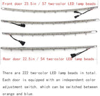 Car Interior Door LED Lighting Ambient Light Trim Strip Accessories for BMW 3 Series F30 F31 320i 328i 330i 335i 340i Door Two-Color Atmosphere Lamp Replacement Cover (Silver)