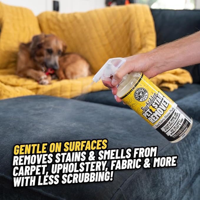 Chemical Guys Furbidden Pet Stain Remover for Car & Home, Carpet & Upholstery Cleaner, Eliminates Pet Odors & Stains from Uri