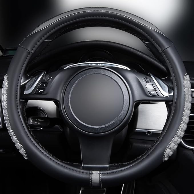 Flying Banner car Steering Wheel Cover Gel Massage Velvet Cool Warm Universal Size 15 inches SUV Truck Anti Slip Odorless Sum