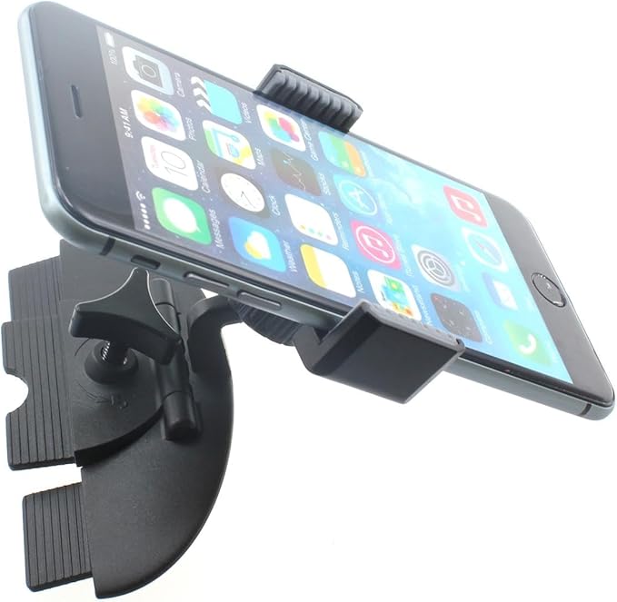 Car Mount CD Slot Holder Compatible with Google Pixel 9/Pixel 9 Pro, Cradle Swivel Dock Strong Grip CD Player Slot