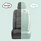 PIC AUTO Car Seat Covers, Cute Rabbit Premium Green Leather Seat Covers, Universal Fit Front Seat Covers for Cars, Trucks, SU