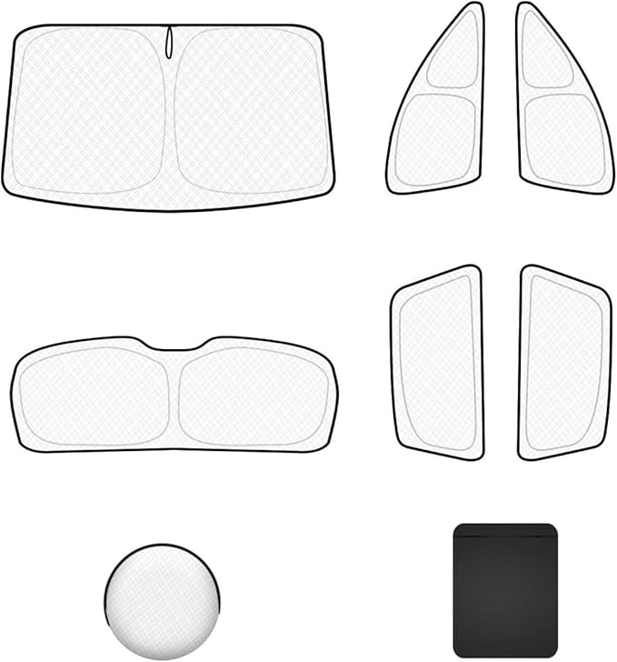 8pcs Thicken Full Car Window Shades for Toyota Corolla Cross 2020-now，Accessories, Reflective Windshield Sunshade Window Covers for Side Rear,UV Block and Blackout Privacy for Camping