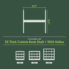 Furinno Cubicle Cube Insert, H-Shelf Cube Organizer, 2-Tier Shelf Accessory, Fits into Furinno Triple Thick Cubes, IKEA Kalla