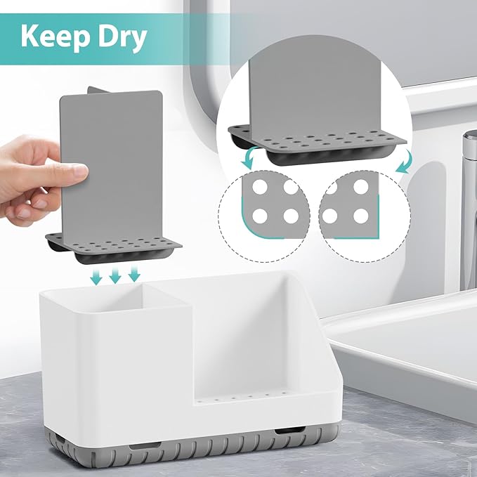 PARKMANI Toothbrush Holders for Bathrooms, Kids Electric Toothbrush and Toothpaste Holder with Drainage, Tooth Brush Holder f