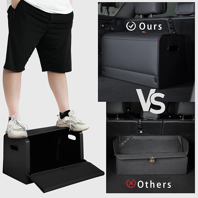 GMQ Trunk Organizers for Car,Car Organizers and Storage for SUV,Magnetic Lid with Collapsible Storage, Large Capacity for SUV,