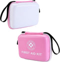 Small First Aid Kit - 165 Piece Dual-Color Emergency Medical Kit with Hard Shell & Fluorescent Exterior Coating, Emergency Fi