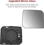 Blind Spot Detection Driver Side Mirror Replacement for Toyota Tundra 2022-2023, Left Upper Exterior Side Rearview Mirrors Glass, with Backing Plate, Power Heated