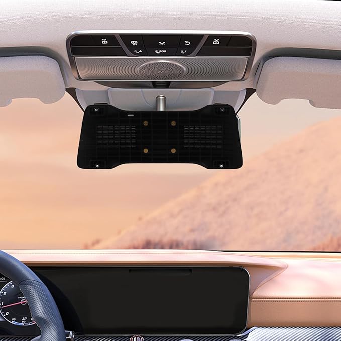 HOMSFOU Rearview Mirror Dash Cam Mount Bracket with Adjustable Back Plate for Driving Recorder Universal Fit for Most Cars Suvs Trucks 6.89X4.53X2.75 Inches