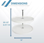Knape & Vogt PFN32ST-W 31.5" by 32" by 32" Full-Round Polymer Lazy Susan Cabinet Organizer,White