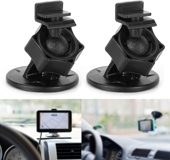 Car Mount for Car Frontview Dash Cam, Windshield & Dashboard Adhesive Recorder & GPS Mount Holder, 360 Degree Adjustable Rotating Bracket, 2Pcs (F Head)