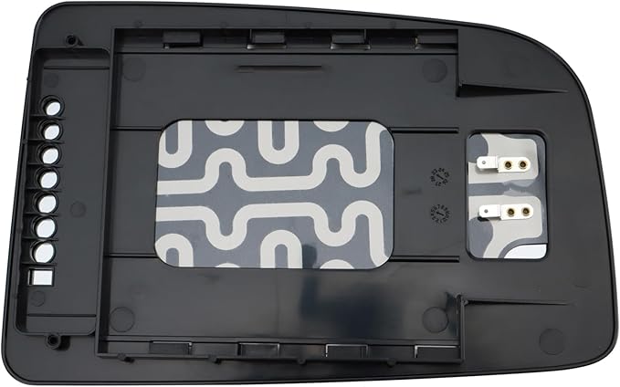 TRQ Passenger Side Upper Mirror Glass Heated Convex Snap On Compatible with 2007-2009 Dodge Sprinter 2500 Sprinter 3500 2010-