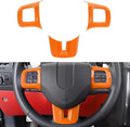 Linskip Steering Wheel Trim Compatible with Dodge Durango/Dart/Challenger/Charger 2009-2014 & Journey 2013-2023, Durango Steering Wheel Cover, Durango Interior Accessories 3Pcs(Orange)
