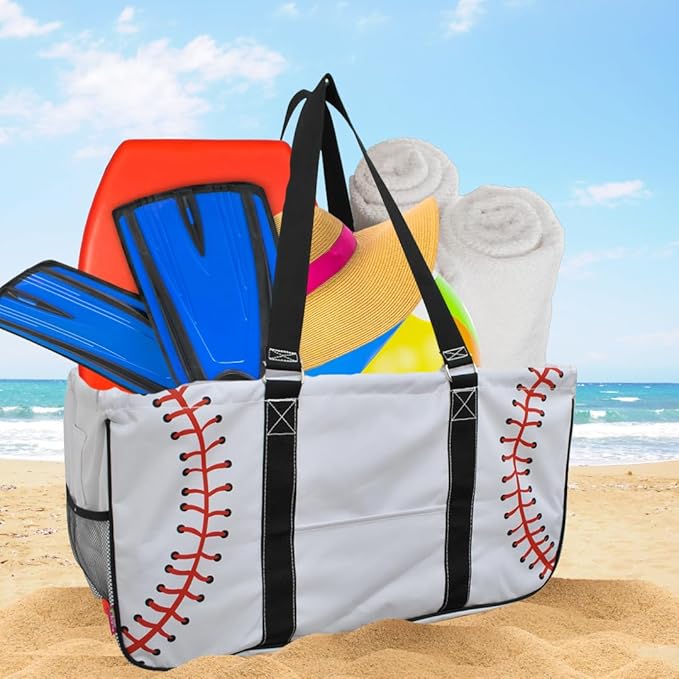 NGIL Utility Tote Bag (Baseball-white)