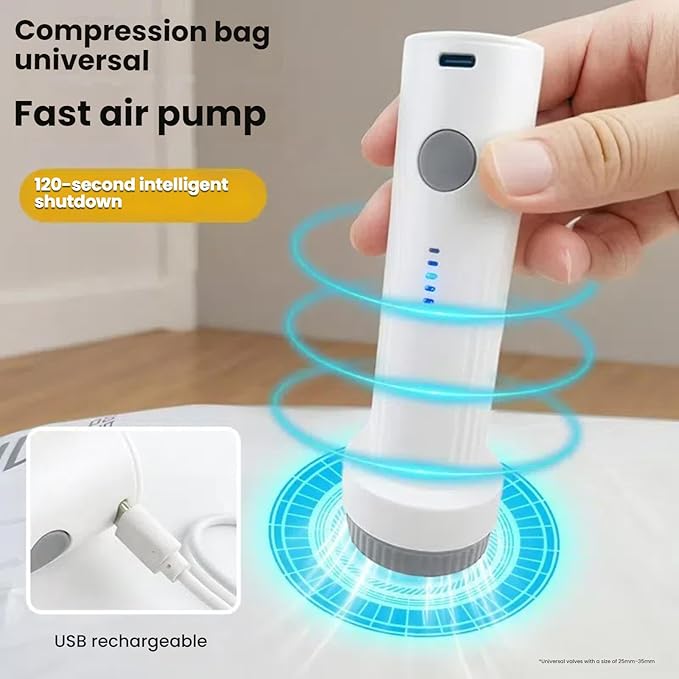 Cordless Electric Vacuum Pump for Vacuum Storage Bags Travel Air PUM（Storage Bags Not Included in This Package）