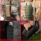 Molle Seat Back Organizer with 5 Pouches, Tactical Seat Covers, Molle Tactical Vehicle Organizers Panel Car Seat Covers Protector for Truck