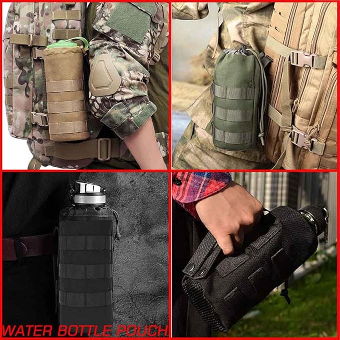 Molle Seat Back Organizer with 5 Pouches, Tactical Seat Covers, Molle Tactical Vehicle Organizers Panel Car Seat Covers Protector for Truck