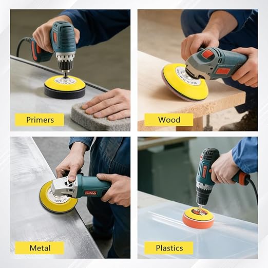 131Pcs Sanding Discs Drill Polishing Kit, 3 Inch Car Headlight Restoration Kit, 60 to 10000 Grits Wet Dry Sandpaper Buffing P