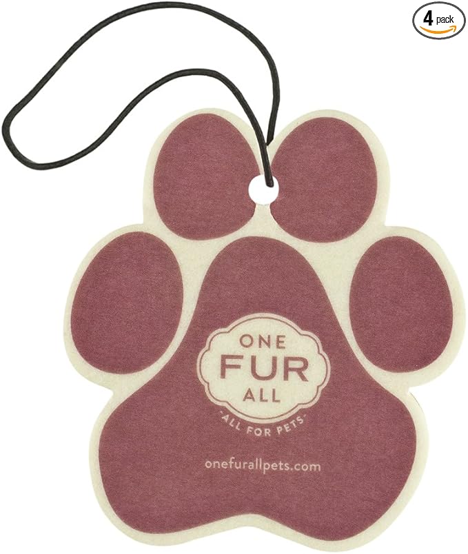One Fur All Pet Car Air Freshener - Holidays Pack of 4 - Non-Toxic & Pet-Friendly Odor Eliminator For Small Spaces