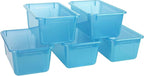 Storex Small Cubby Bin, 12.2 x 7.8 x 5.1 Inches, Candy Teal, 5-Pack (62480U05C)