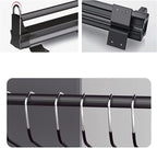 Pull Out Clothes Rail Extendable Pull Out Closet Rod - Adjustable Clothing Organizer Holder, Steel Wardrobe Rail Tube, Extend