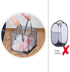 Pop Up Laundry Baskets - Mesh Collapsible Laundry Hampers Storage with Handle - Foldable for Washing Storage, Great for The K