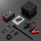 Portable Car Jump Starter with Air Compressor, 14.8V 2000 * 4mAh Battery Booster, 150PSI Tire Inflator, Power Bank & LED