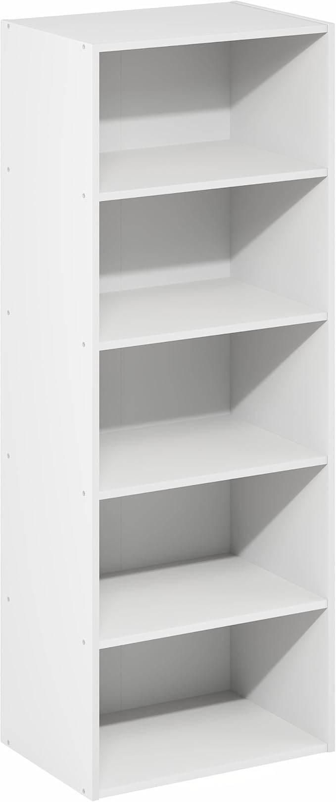 Furinno Basic Book Shelf, 5-Tier Bookshelf, Storage Organizer Bookcase with Open Shelf, 11 x 17 x 44, for Living Room, Bedroo