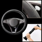 COFIT Breathable Car Steering Wheel Cover 15 inch Auto Universal Leather Wrap Non-Slip Steeringwheel Protector Automotive Int