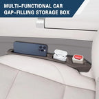 2PCS Car Seat Gap Filler Organizer, Car Organizers and Storage, Multi-Function Auto Side Seat Gap Filler for Prevent Items Falling, Vehicle Accessories Crevice Blocker for Truck SUV (Brown)