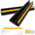 ROBLOCK 18" Parking Stopper for Garage, Car Stopper for Garage Precision Stopping, Heavy Duty Parking Block with Reflective Strips, Suitable for Car, SUV, Easy Install, 2 Packs