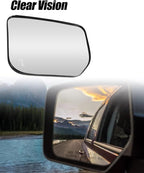 Driver Side Heated Mirror Glass Fit for Toyota FJ Cruiser 2007 2008 2009 2010 2011 2012 2013 2014, Left Rearview Mirror with Blind Spot and Backing Plate
