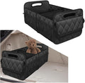 Car Trunk Organizer, Collapsible Sturdy Multi-Compartment Vehicle Cargo Storage Bag, Removable Automotive Trunk Organization